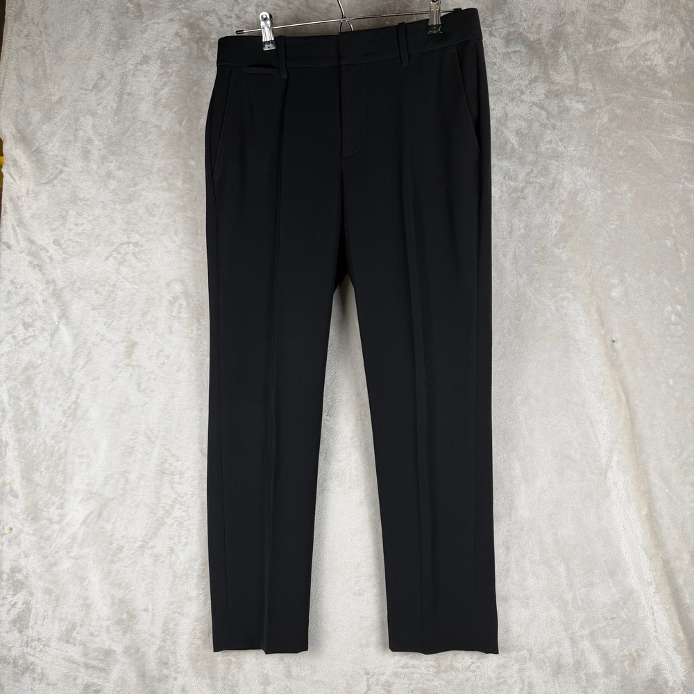 Vince Black Straight Leg Tailored Trousers Japanese Fabric Size 8